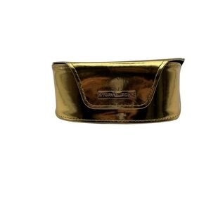 Tory Burch Gold Glasses Case with Sleek Minimalist Design